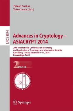 Couverture de l’ouvrage Advances in Cryptology -- ASIACRYPT 2014