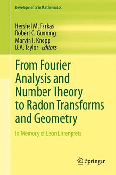 Couverture de l’ouvrage From Fourier Analysis and Number Theory to Radon Transforms and Geometry