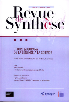 Couverture de l’ouvrage Ettore Majorana de la légende à la science
