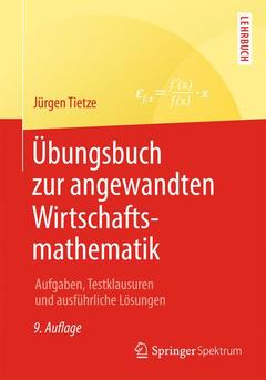 Cover of the book Übungsbuch zur angewandten Wirtschaftsmathematik