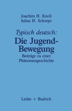 Couverture de l’ouvrage Typisch deutsch: Die Jugendbewegung