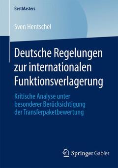 Couverture de l’ouvrage Deutsche Regelungen zur internationalen Funktionsverlagerung