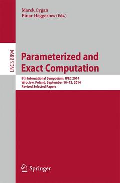 Couverture de l’ouvrage Parameterized and Exact Computation