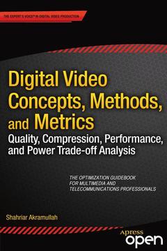 Couverture de l’ouvrage Digital Video Concepts, Methods, and Metrics