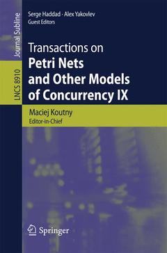 Cover of the book Transactions on Petri Nets and Other Models of Concurrency IX