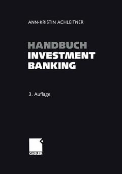 Couverture de l’ouvrage Handbuch Investment Banking