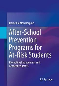 Couverture de l’ouvrage After-School Prevention Programs for At-Risk Students