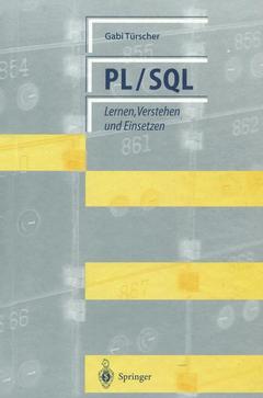 Couverture de l’ouvrage PL/SQL
