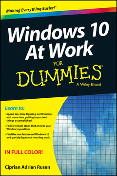 Couverture de l’ouvrage Windows 10 At Work For Dummies