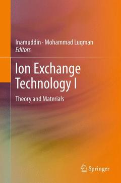 Couverture de l’ouvrage Ion Exchange Technology I
