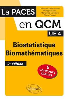 Couverture de l’ouvrage UE4 - Biostatistique - Biomathématiques - 2e édition