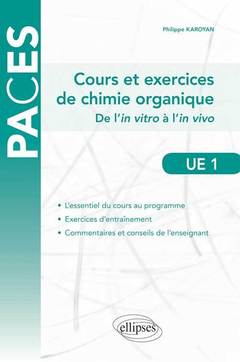 Couverture de l’ouvrage UE1 - Cours de Chimie organique (avec QCM)