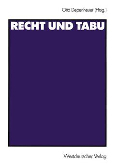 Couverture de l’ouvrage Recht und Tabu