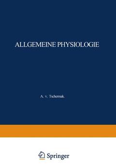 Couverture de l’ouvrage Allgemeine Physiologie