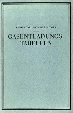 Couverture de l’ouvrage Gasentladungs- Tabellen