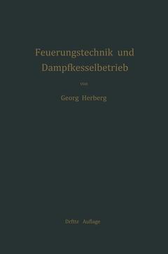 Couverture de l’ouvrage Handbuch der Feuerungstechnik und des Dampfkesselbetriebes