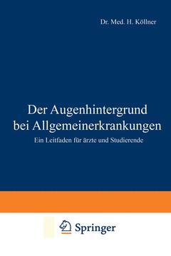 Cover of the book Der Augenhintergrund bei Allgemeinerkrankungen