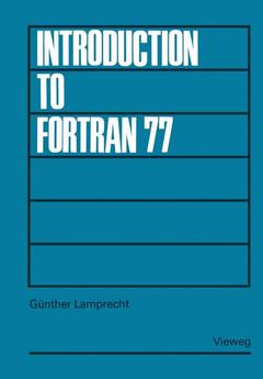 Couverture de l’ouvrage Introduction to FORTRAN 77