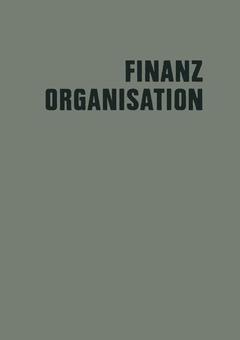 Couverture de l’ouvrage Finanzorganisation