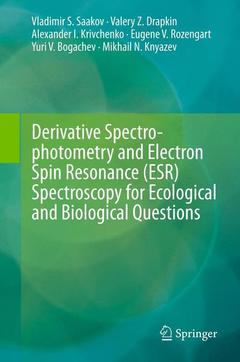 Cover of the book Derivative Spectrophotometry and Electron Spin Resonance (ESR) Spectroscopy for Ecological and Biological Questions