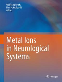 Couverture de l’ouvrage Metal Ions in Neurological Systems