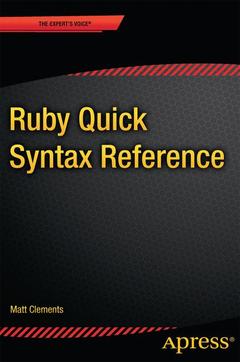 Couverture de l’ouvrage Ruby Quick Syntax Reference