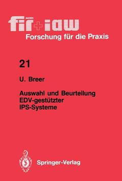 Cover of the book Auswahl und Beurteilung EDV-gestützter IPS-Systeme