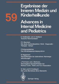 Couverture de l’ouvrage Advances in Internal Medicine and Pediatrics / Ergebnisse der Inneren Medizin und Kinderheilkunde
