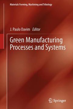 Couverture de l’ouvrage Green Manufacturing Processes and Systems