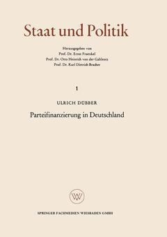 Couverture de l’ouvrage Parteifinanzierung in Deutschland