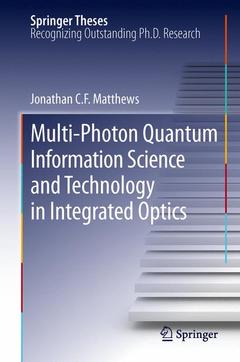 Cover of the book Multi-Photon Quantum Information Science and Technology in Integrated Optics