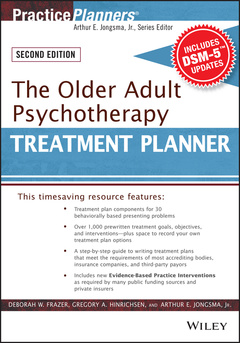 Couverture de l’ouvrage The Older Adult Psychotherapy Treatment Planner, with DSM-5 Updates, 2nd Edition