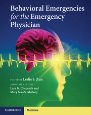 Couverture de l’ouvrage Behavioral Emergencies for the Emergency Physician