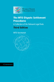 Couverture de l’ouvrage The WTO Dispute Settlement Procedures