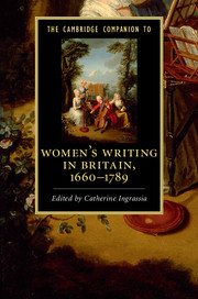 Couverture de l’ouvrage The Cambridge Companion to Women's Writing in Britain, 1660–1789