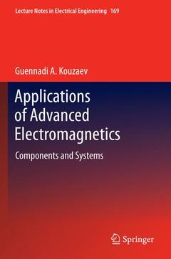 Couverture de l’ouvrage Applications of Advanced Electromagnetics