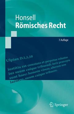 Couverture de l’ouvrage Römisches Recht