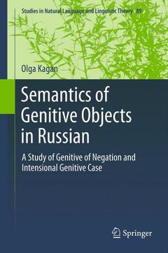 Couverture de l’ouvrage Semantics of Genitive Objects in Russian