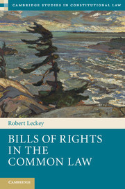 Couverture de l’ouvrage Bills of Rights in the Common Law