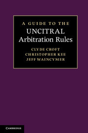 Couverture de l’ouvrage A Guide to the UNCITRAL Arbitration Rules