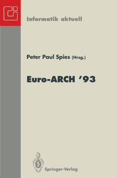 Couverture de l’ouvrage Europäischer Informatik Kongreß Architektur von Rechensystemen Euro-ARCH ’93