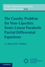 Couverture de l’ouvrage The Cauchy Problem for Non-Lipschitz Semi-Linear Parabolic Partial Differential Equations