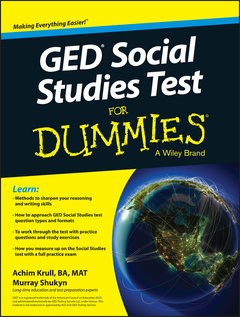 Couverture de l’ouvrage GED Social Studies For Dummies
