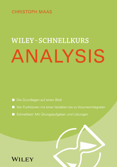 Couverture de l’ouvrage Wiley-Schnellkurs Analysis
