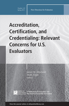 Couverture de l’ouvrage Accreditation, Certification, and Credentialing