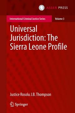 Couverture de l’ouvrage Universal Jurisdiction: The Sierra Leone Profile
