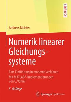 Couverture de l’ouvrage Numerik linearer Gleichungssysteme