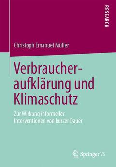 Couverture de l’ouvrage Verbraucheraufklärung und Klimaschutz