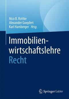 Couverture de l’ouvrage Immobilienwirtschaftslehre - Recht