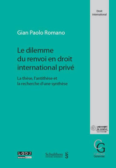 Couverture de l’ouvrage Le dilemne du renvoi en droit international privé 